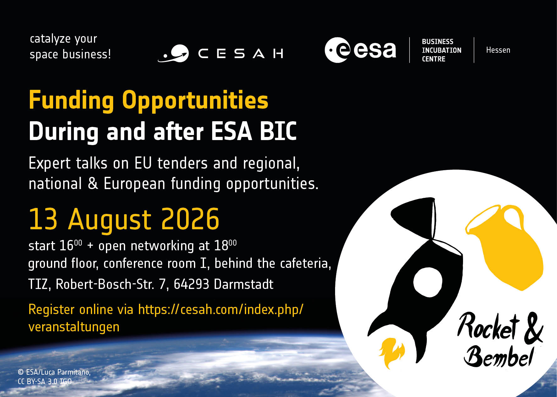 Rocket &amp; Bembel: Funding Opportunities During and After ESA BIC